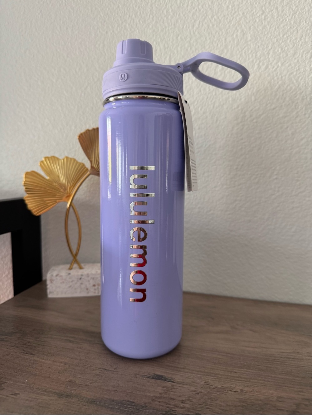 lululemon athletica Lavender Insulated Water Bottle with Carry Loop